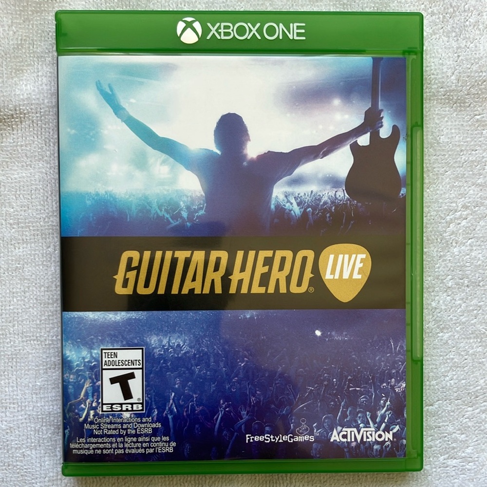 Xbox One Guitar Hero Live Video Game excellent in case T rated